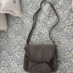 Gray Crossbody Bag